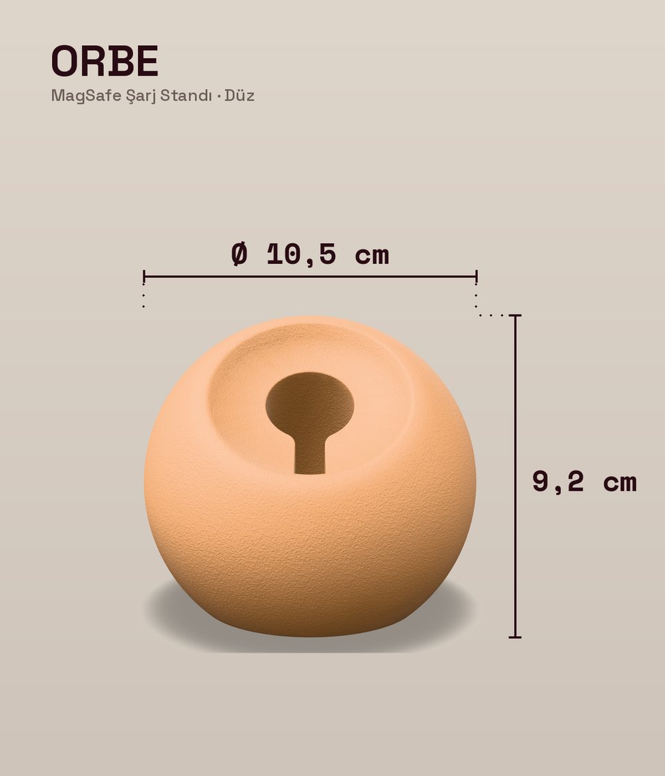 Orbe MagSafe Şarj Standı ölçü şeması