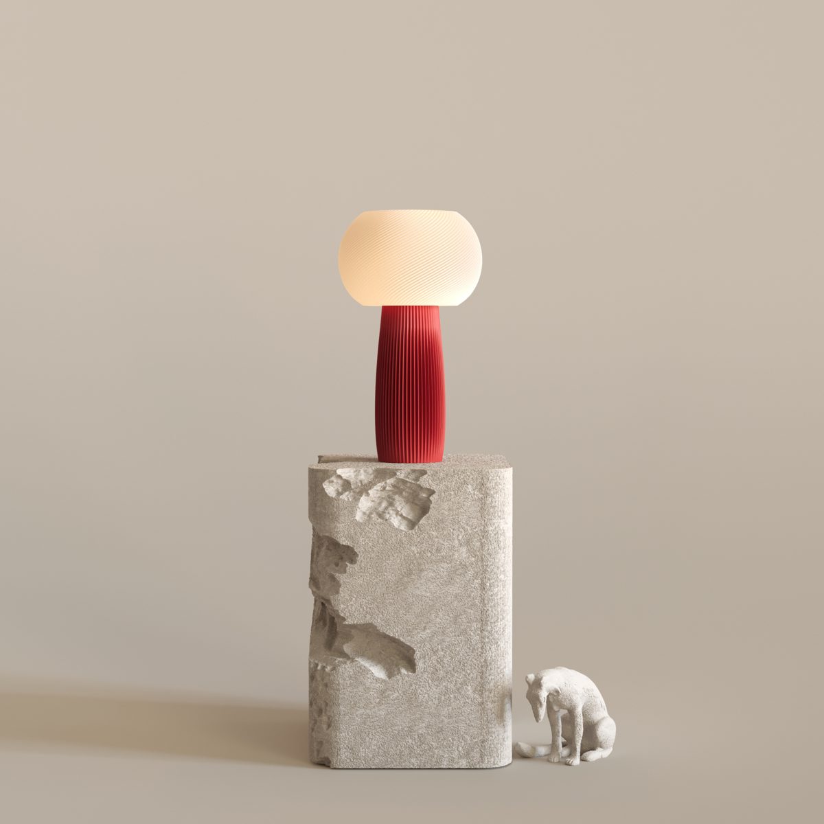 Ritsu Decorative Table Lamp – Chinese Red