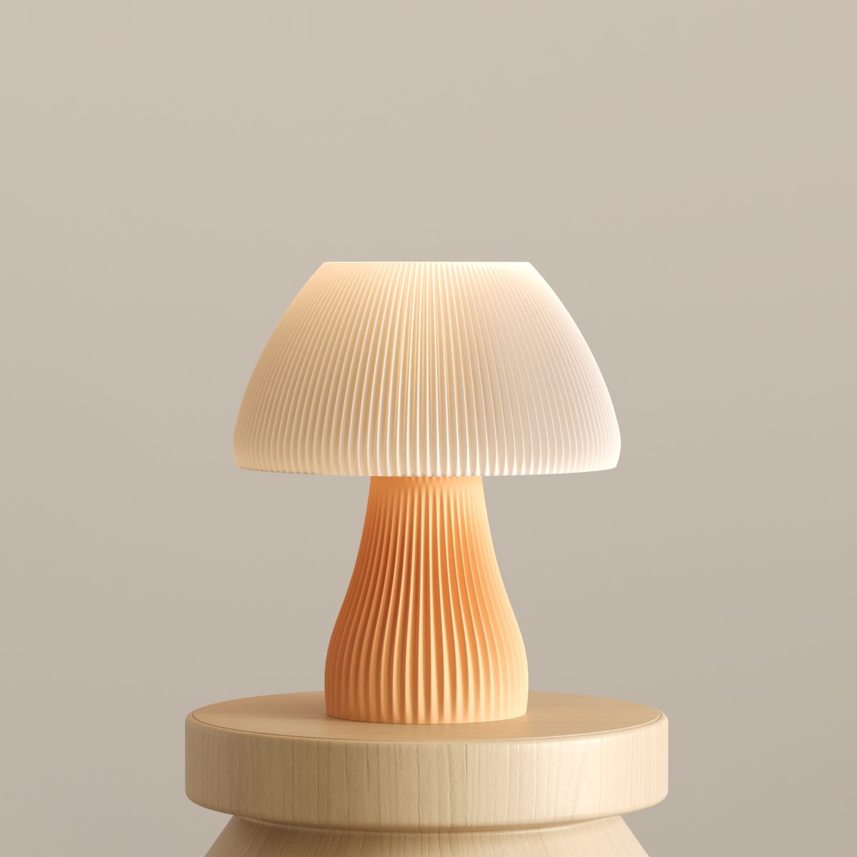 Hinoki Dekoratif Masa Lambası – Apricot