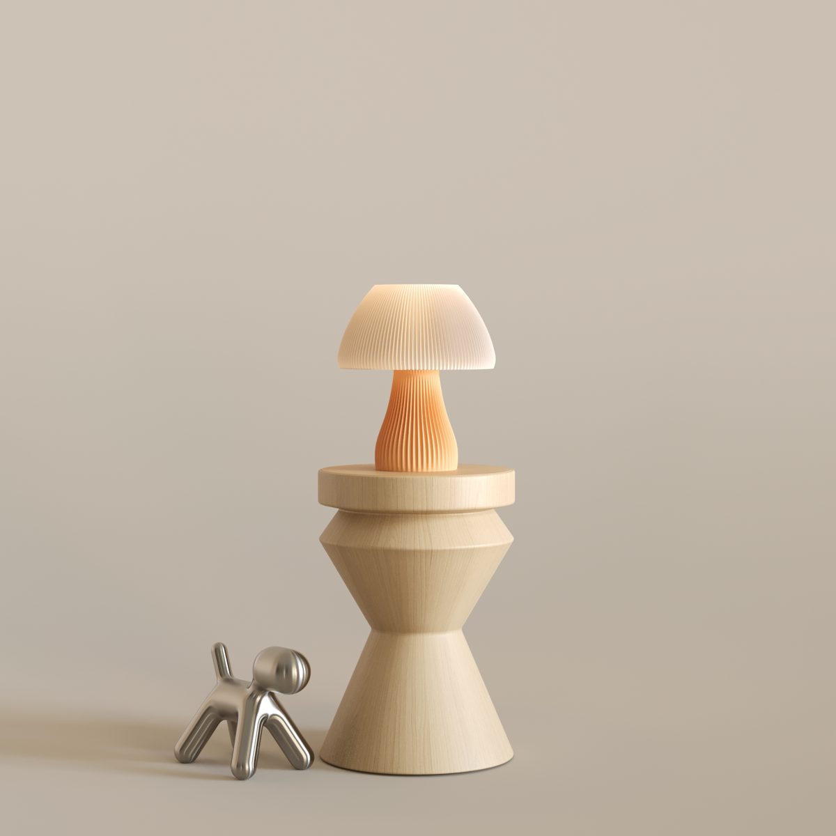 Hinoki Dekoratif Masa Lambası – Apricot