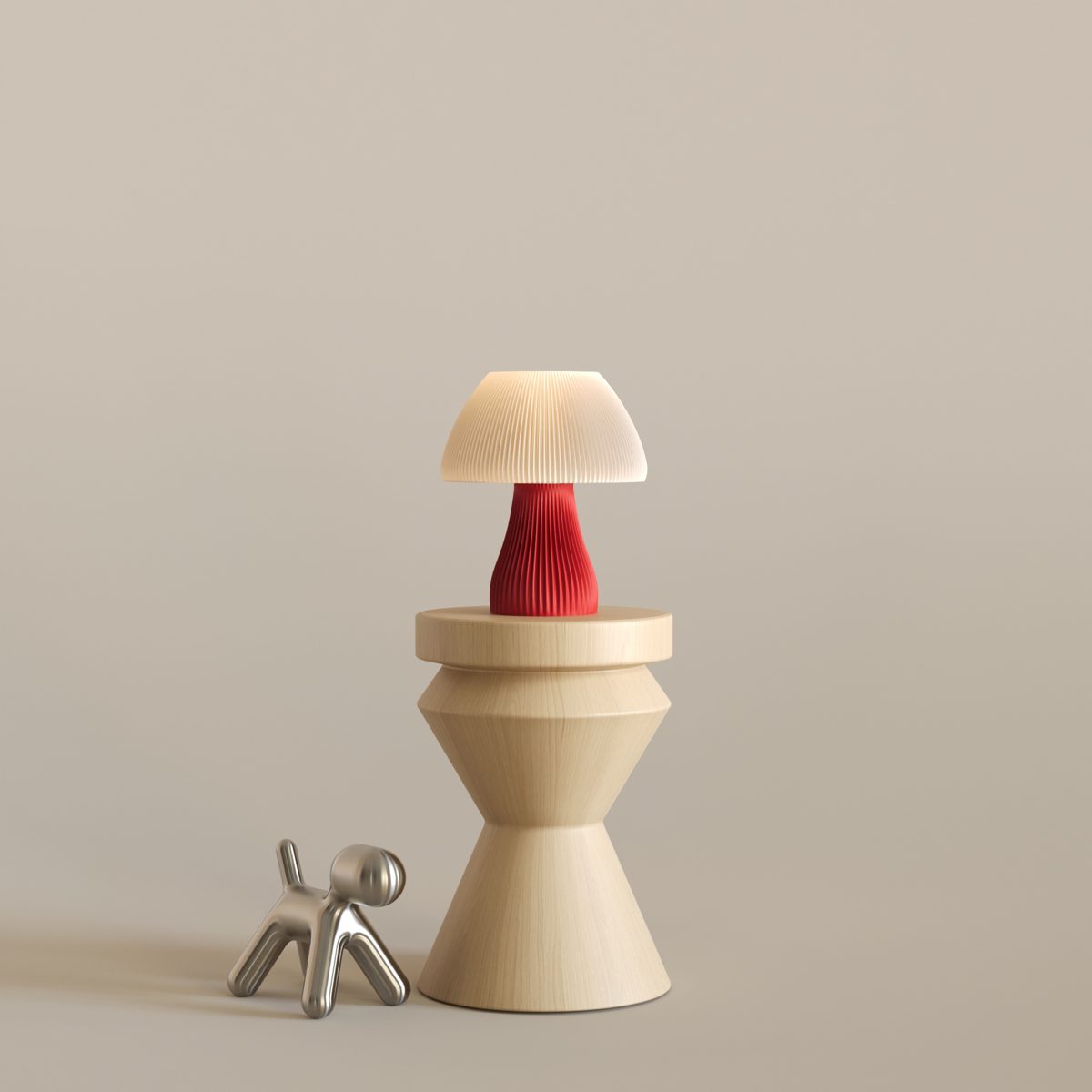 Hinoki Dekoratif Masa Lambası – Chinese Red