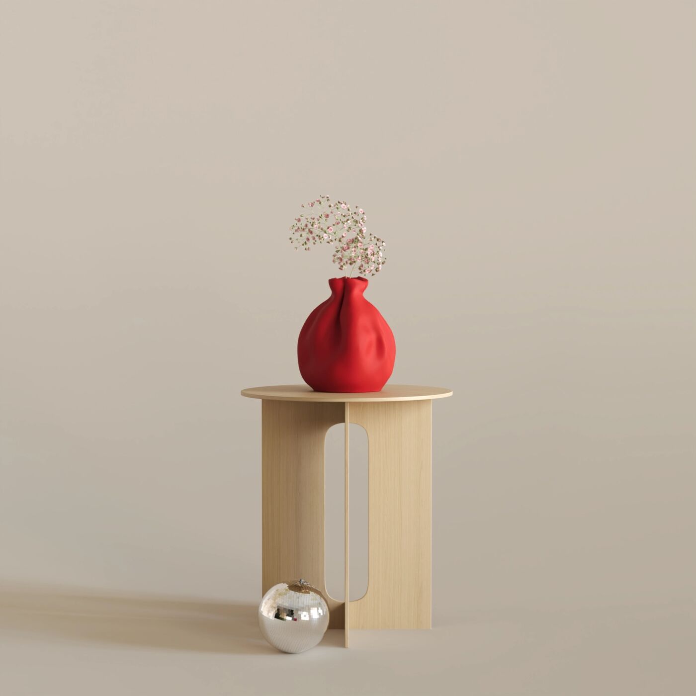 Gloria-2 Decorative Vase – Chinese Red