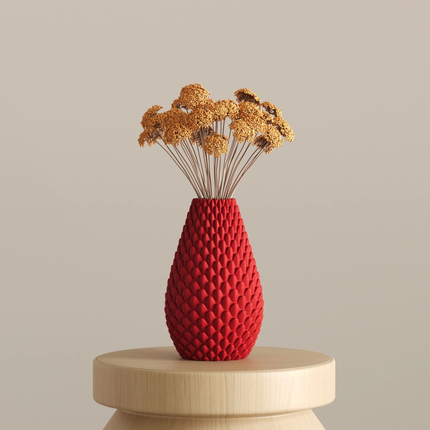 Corium Dekoratif Vazo – Chinese Red