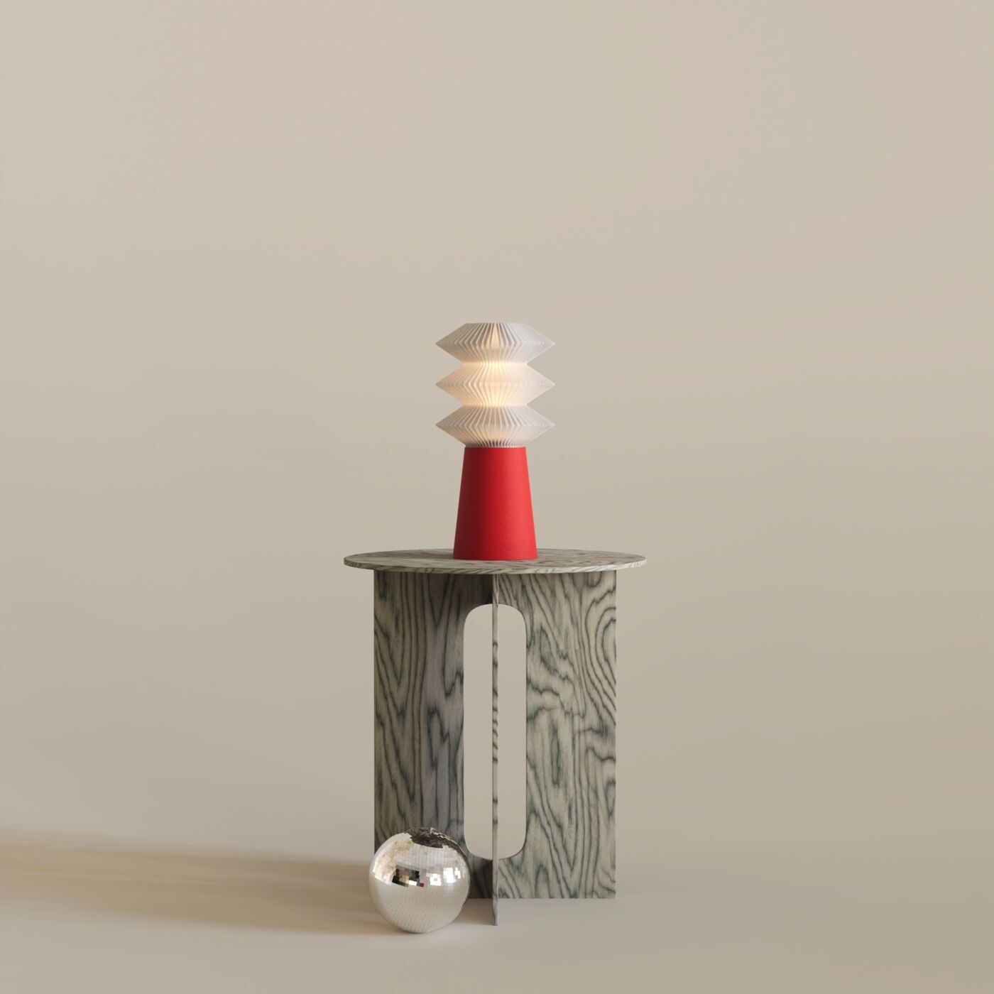 Kai Decorative Table Lamp – Chinese Red