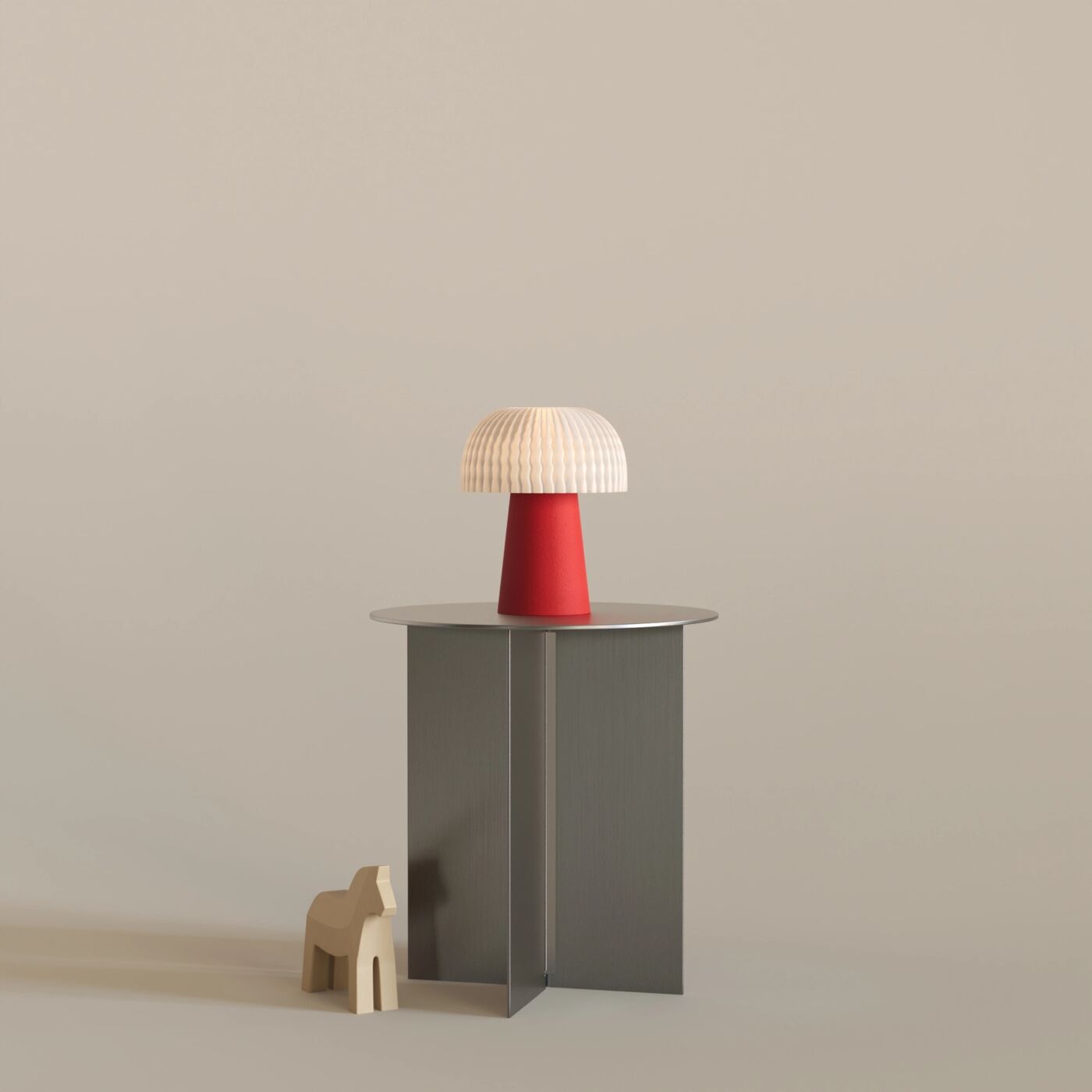 Kukka Dekoratif Masa Lambası – Chinese Red