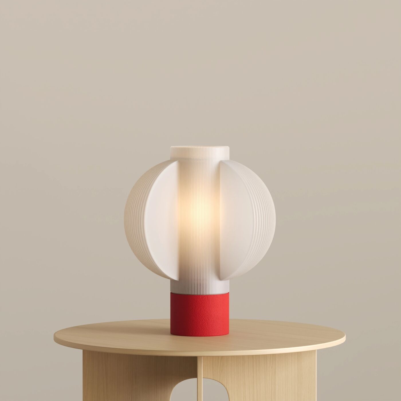 Nuppu Dekoratif Masa Lambası – Chinese Red