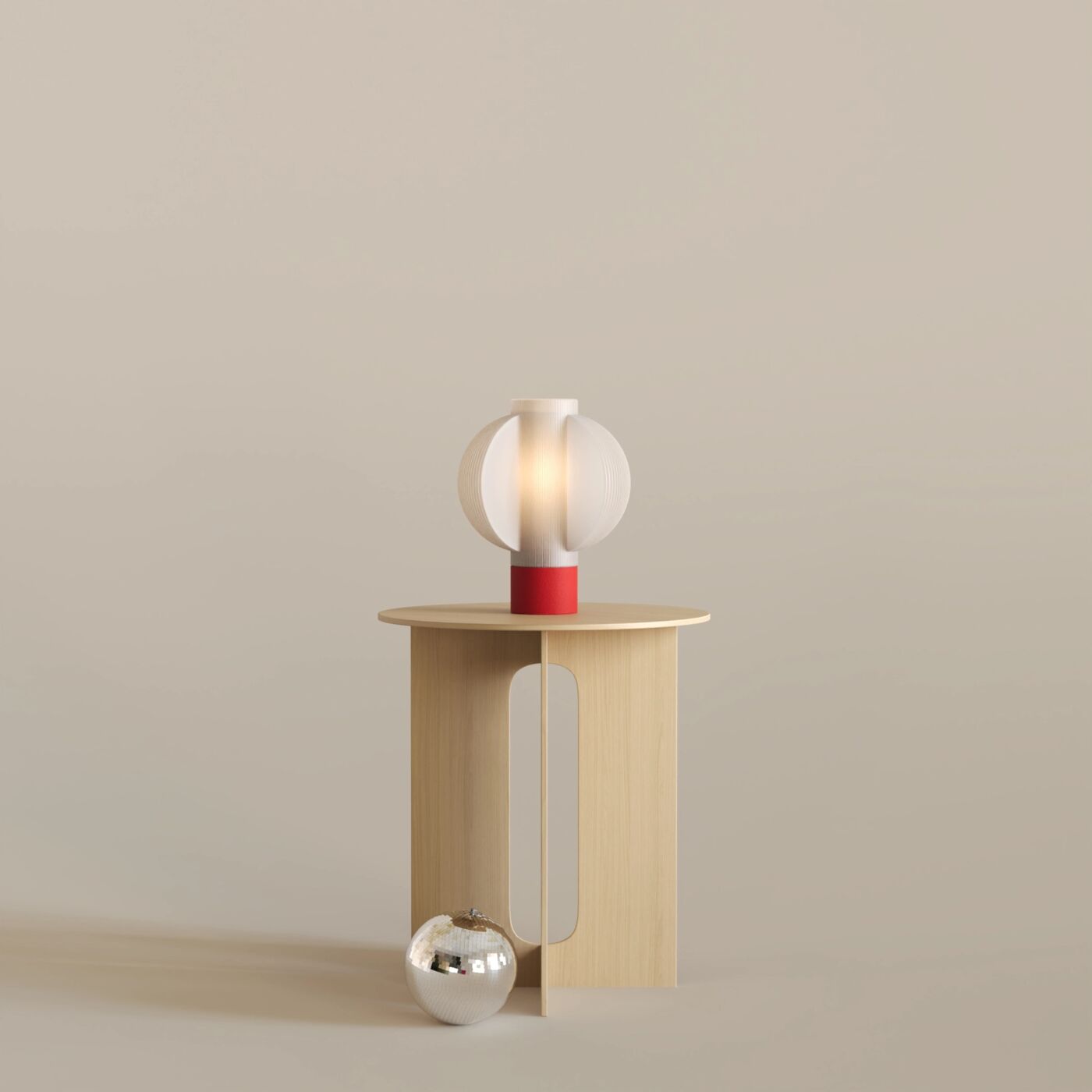 Nuppu Dekoratif Masa Lambası – Chinese Red