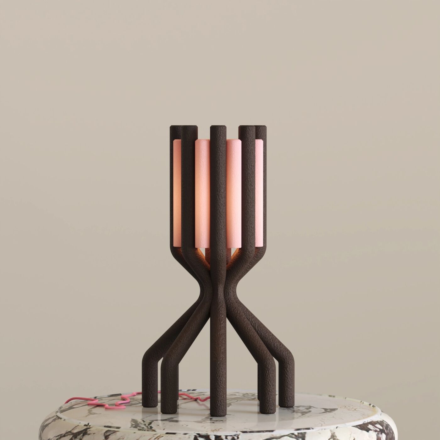 Octopus Decorative Table Lamp – Matte Chocolate
