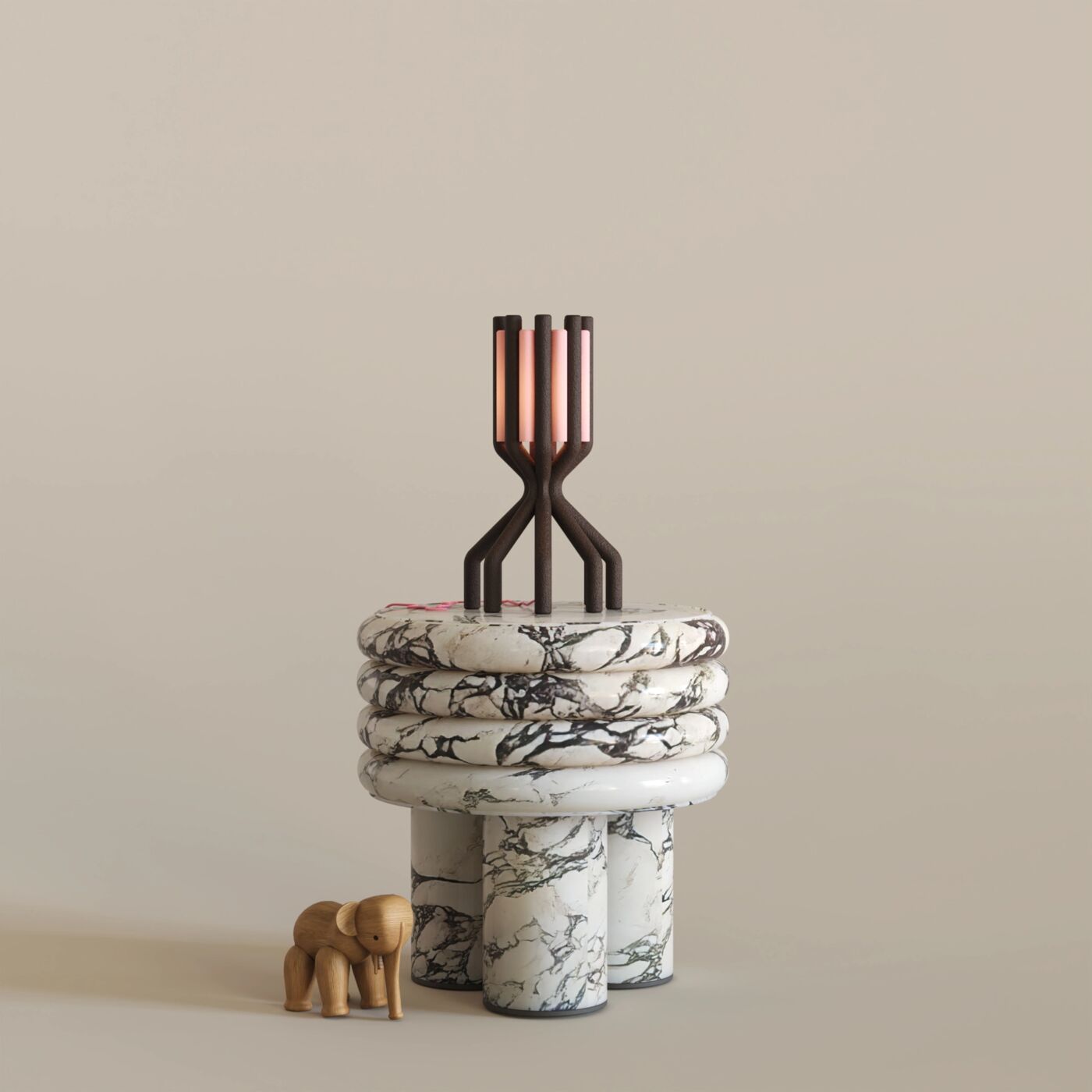 Octopus Decorative Table Lamp – Matte Chocolate