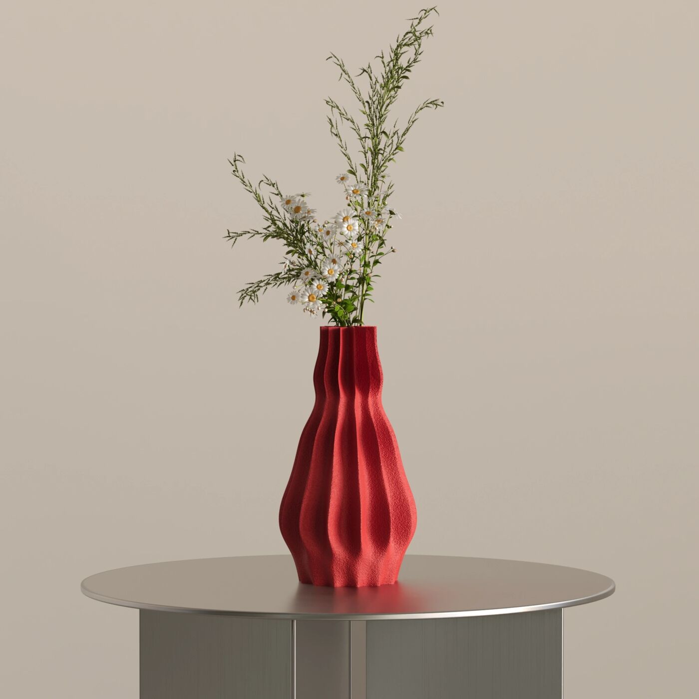 Grog Dekoratif Vazo – Chinese Red