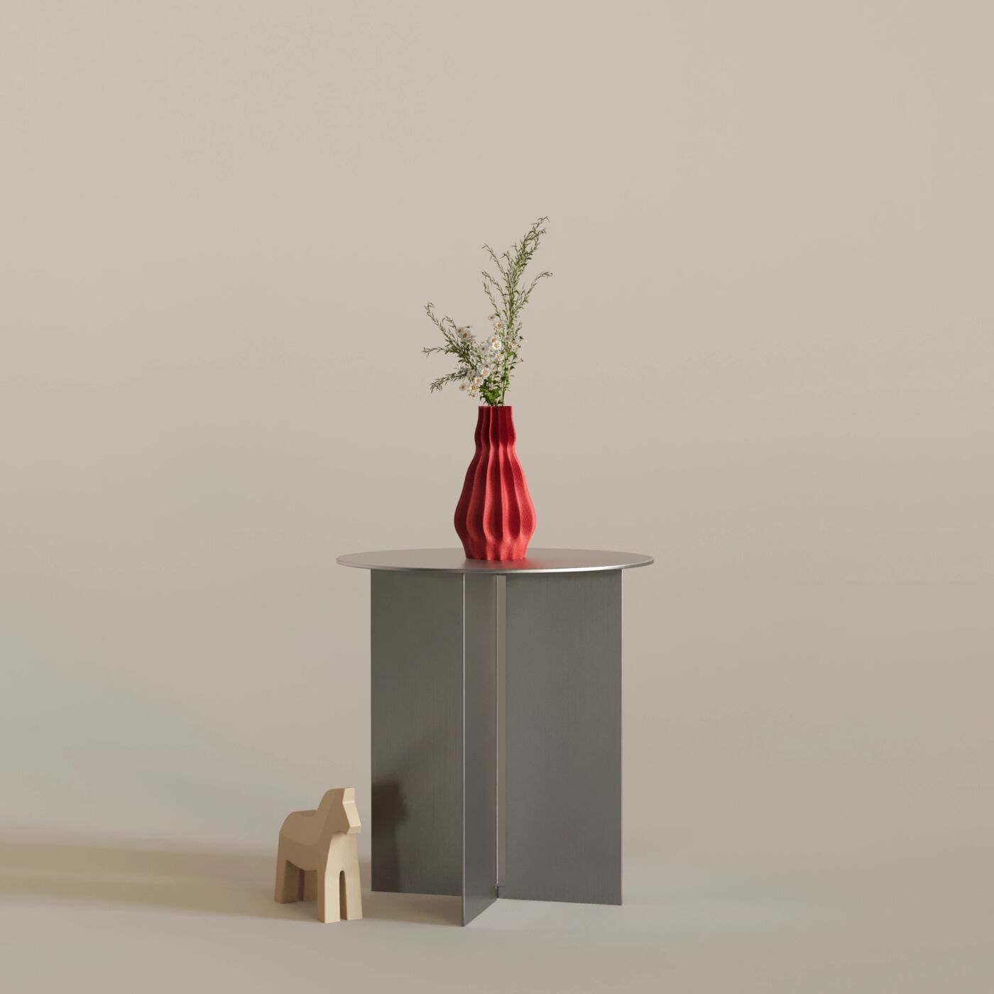 Grog Dekoratif Vazo – Chinese Red