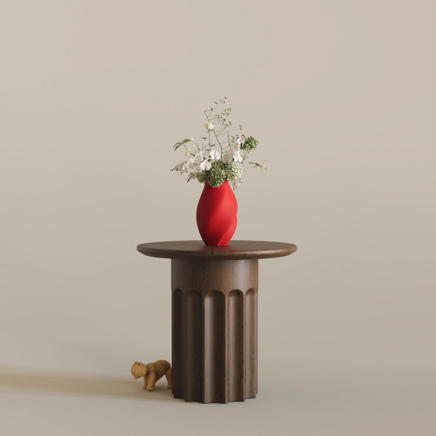 Scoria Dekoratif Vazo – Chinese Red
