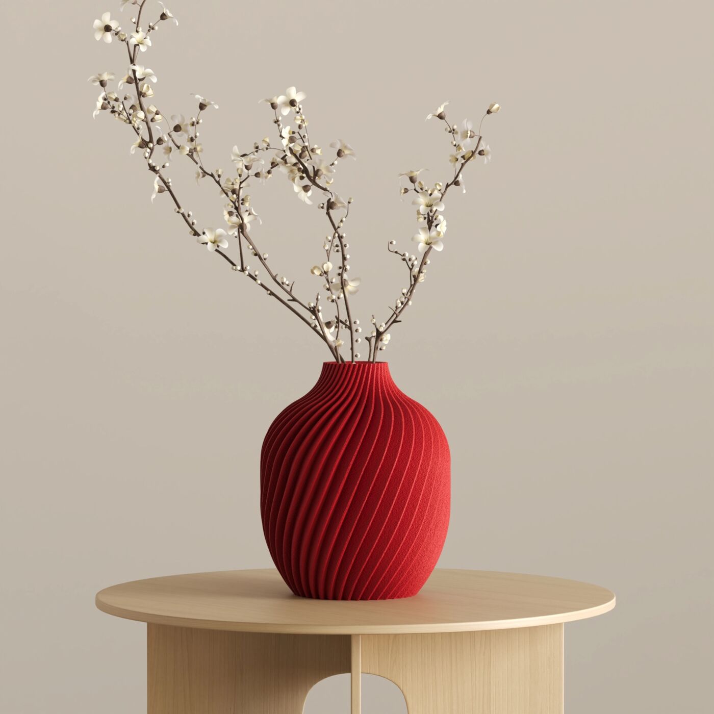 Zeph Dekoratif Vazo – Chinese Red