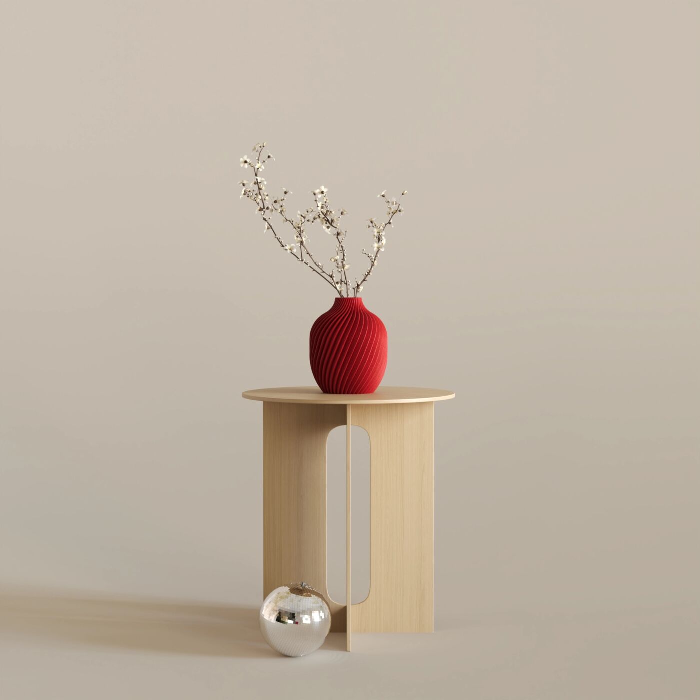 Zeph Dekoratif Vazo – Chinese Red