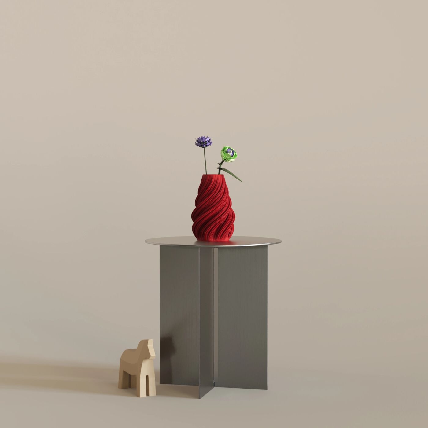 Ripp Decorative Vase – Chinese Red
