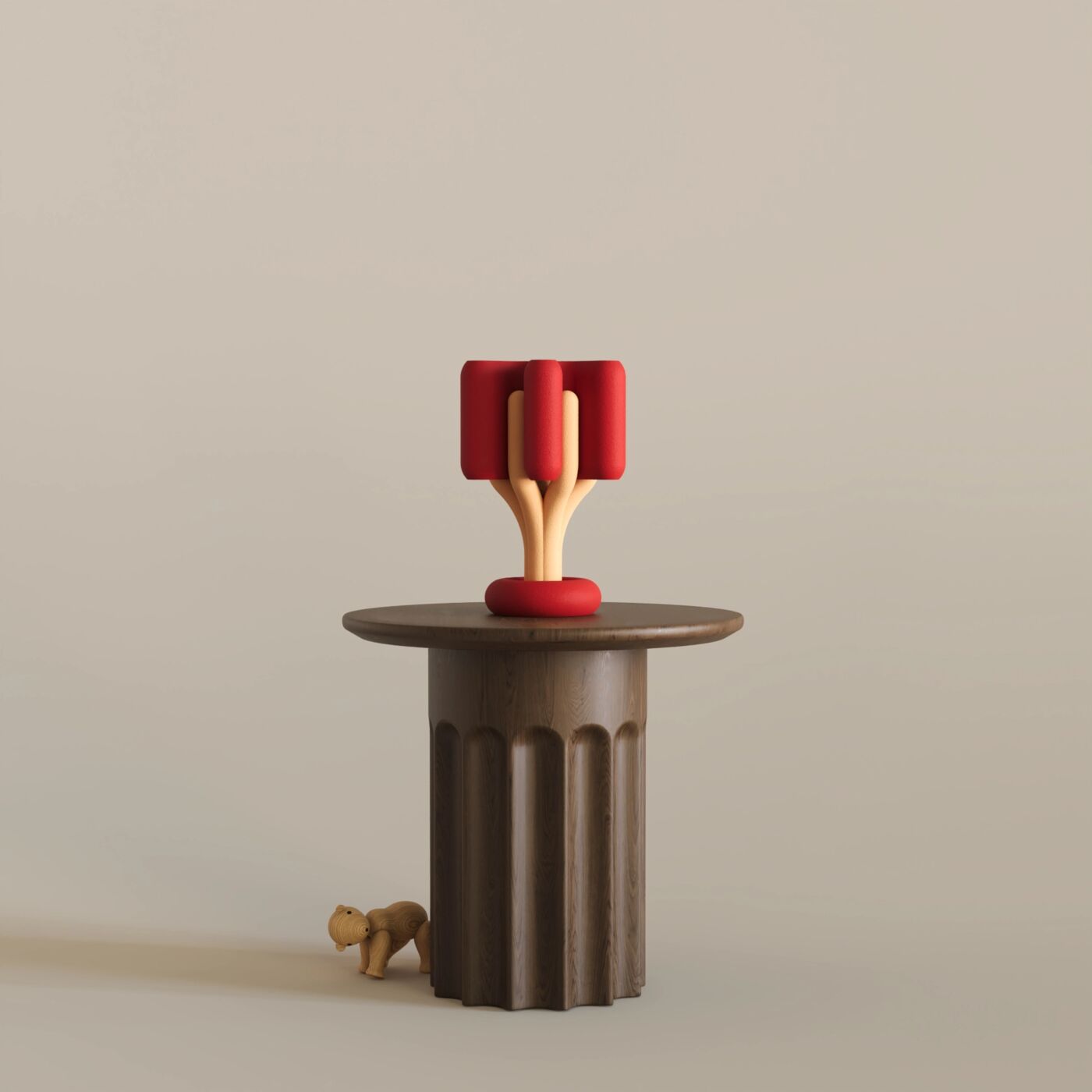 Blob Tree Decorative Table Lamp – Chinese Red