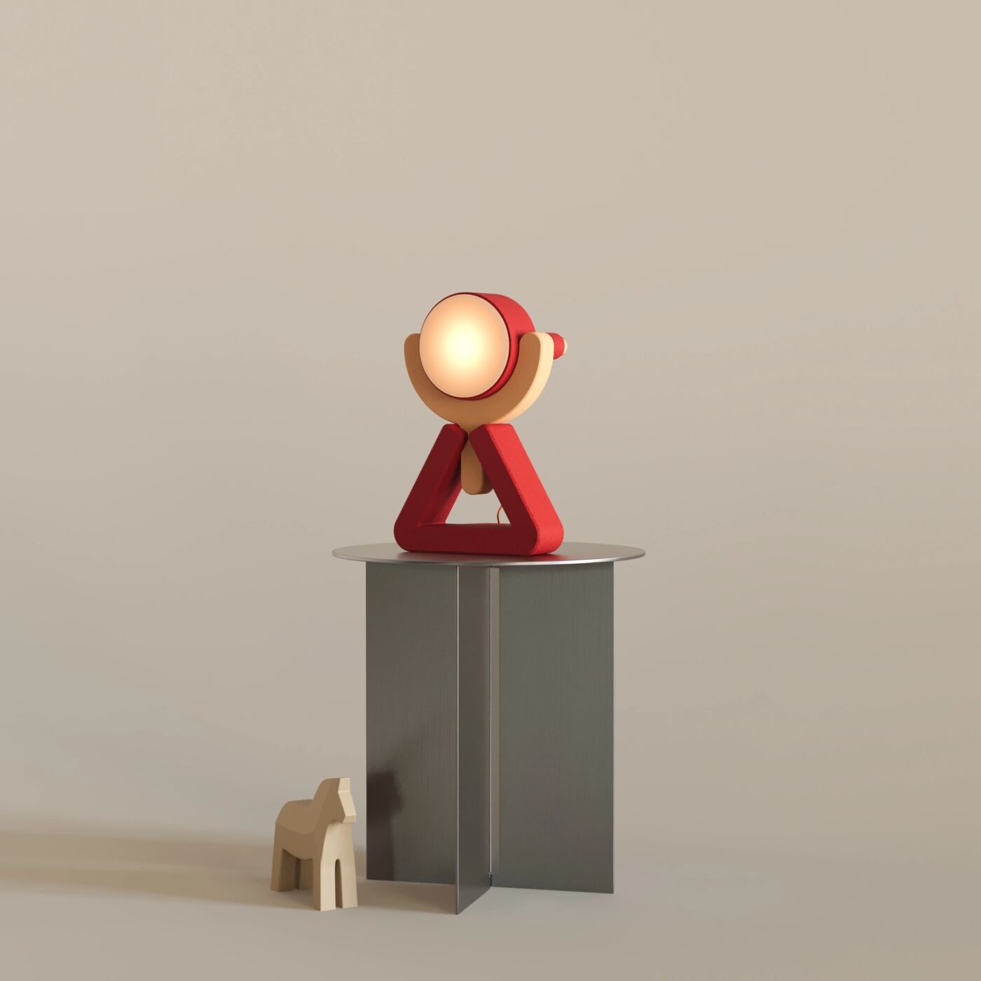 Medhal Dekoratif Masa Lambası – Chinese Red