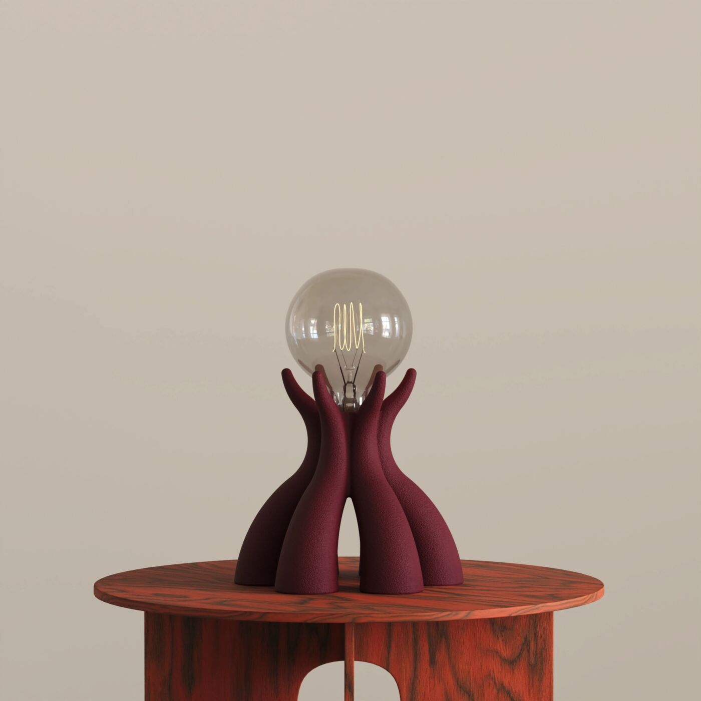Hill Decorative Table Lamp – Matte Wine