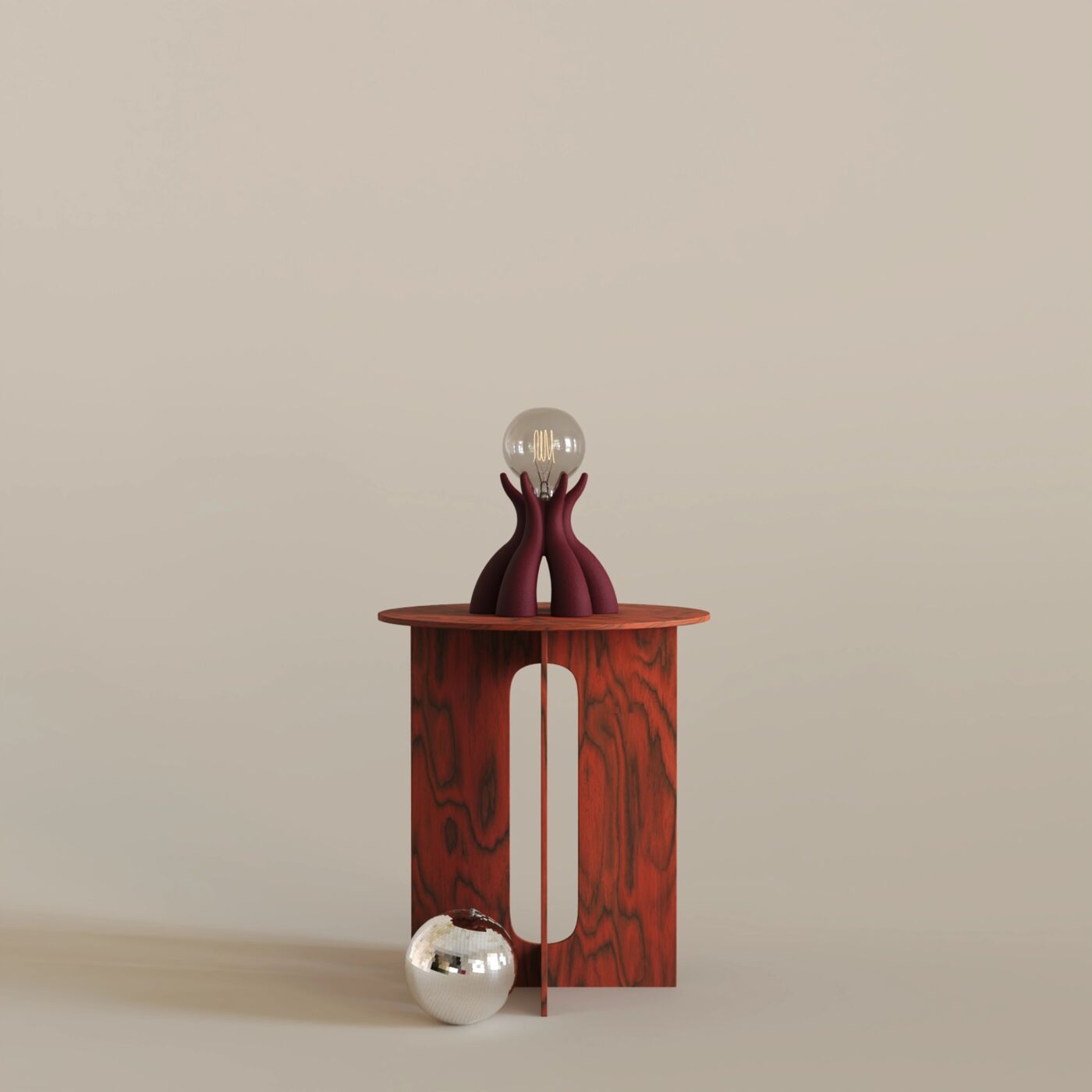 Hill Decorative Table Lamp – Matte Wine