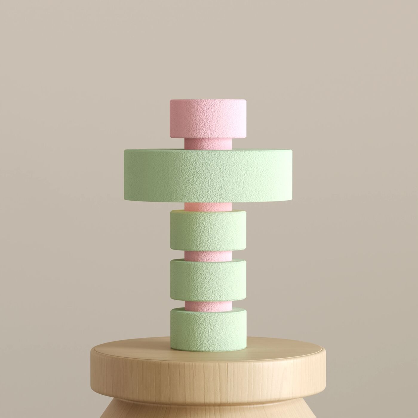 Cord Dekoratif Masa Lambası – Mint Green
