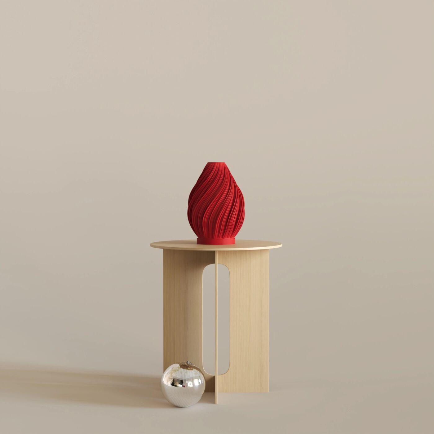 Fuoco Dekoratif Masa Lambası – Chinese Red