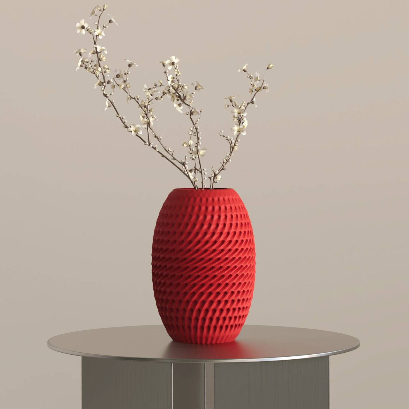 Orbis Dekoratif Vazo – Chinese Red