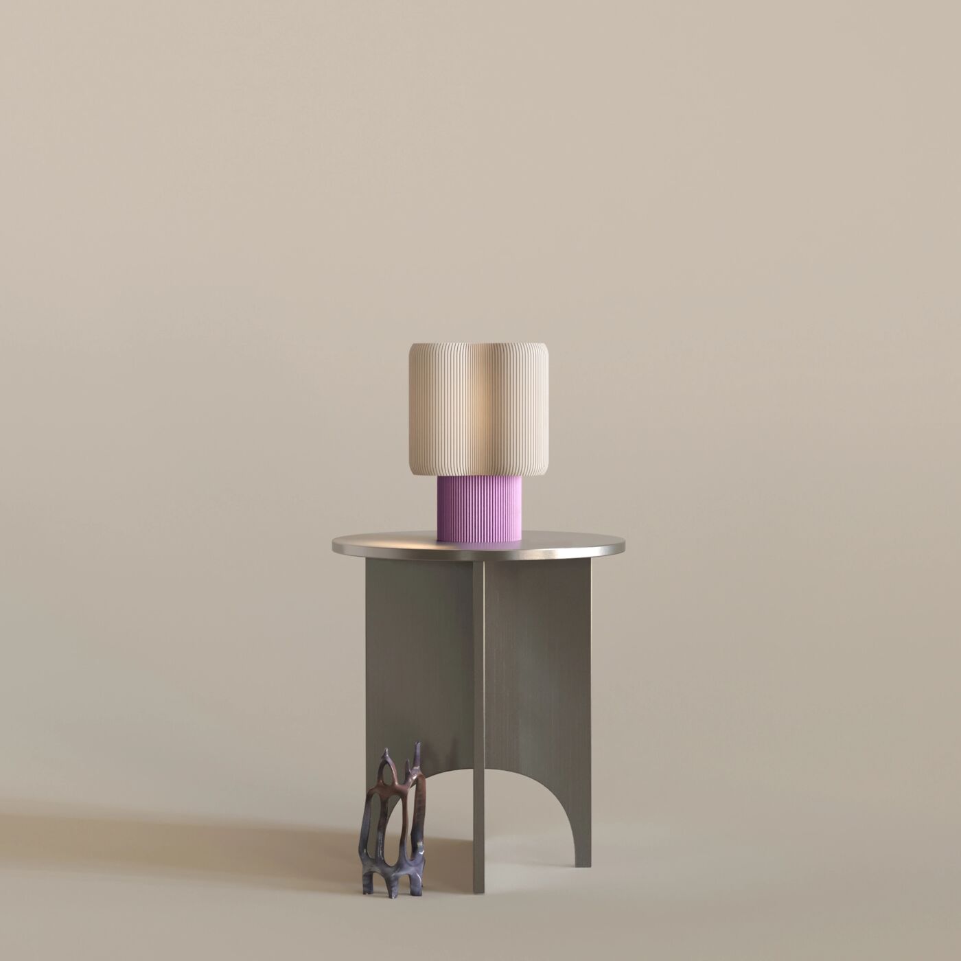 Doku Dekoratif Masa Lambası – Lilac