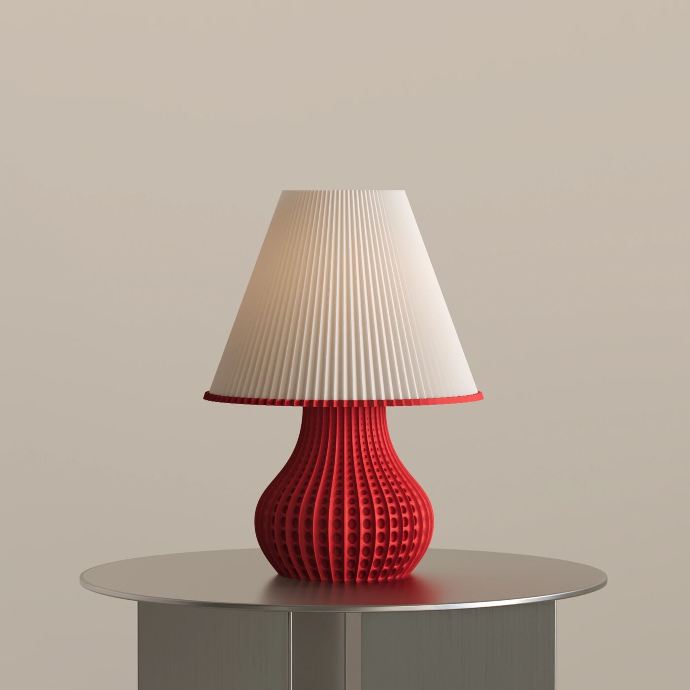 Parva Decorative Table Lamp – Chinese Red