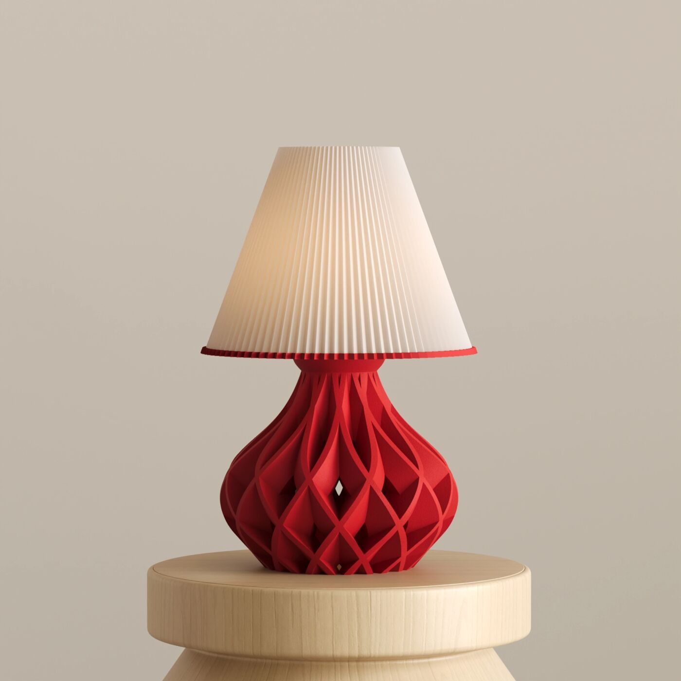 Geoma Decorative Table Lamp – Chinese Red