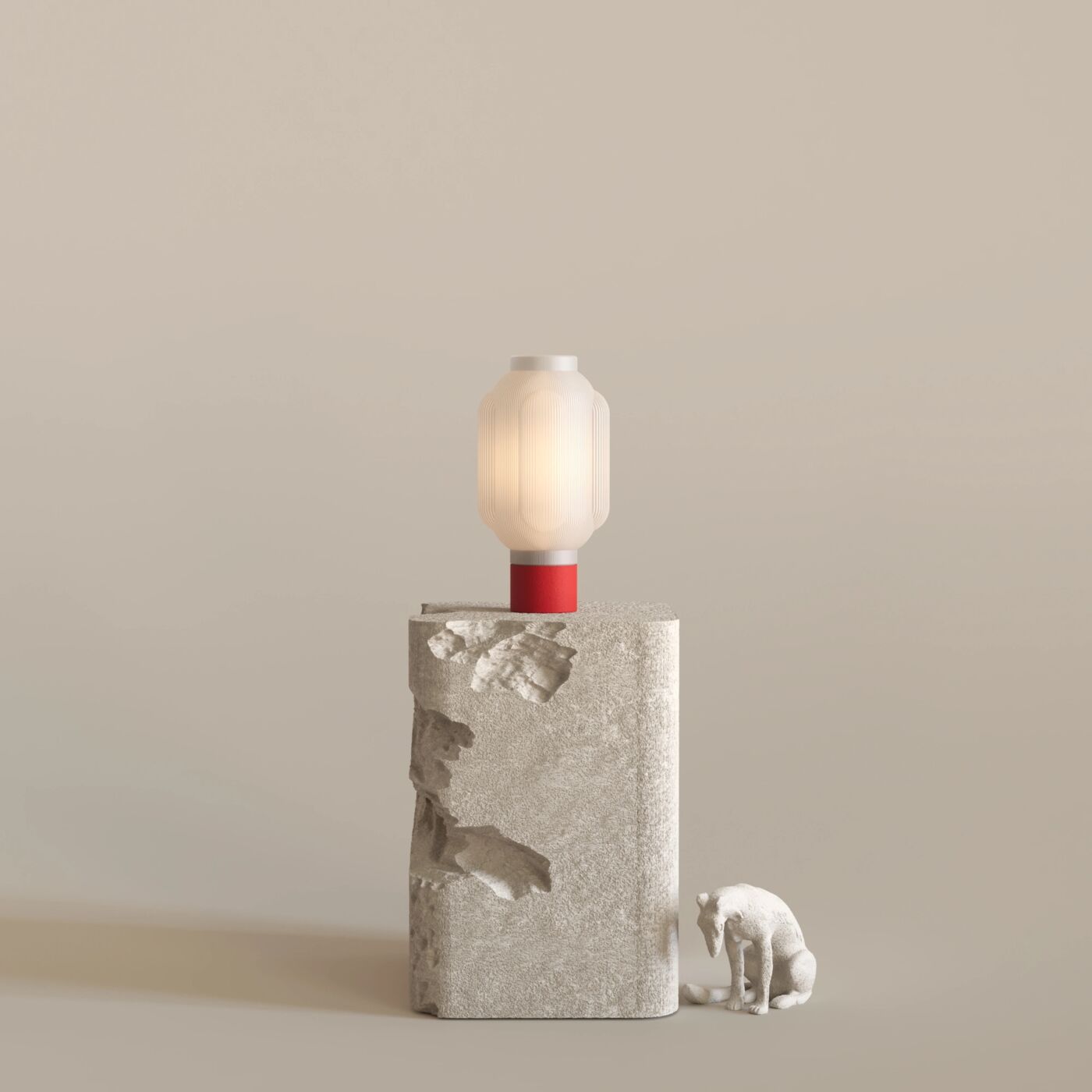 Oksa Decorative Table Lamp – Chinese Red
