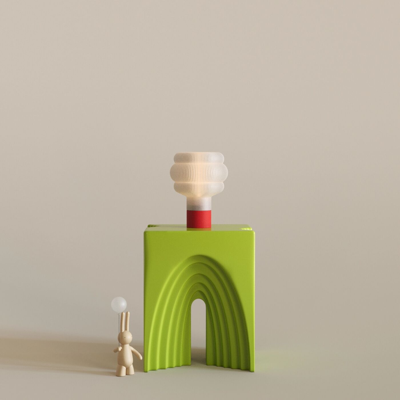 Ruisk Decorative Table Lamp – Chinese Red