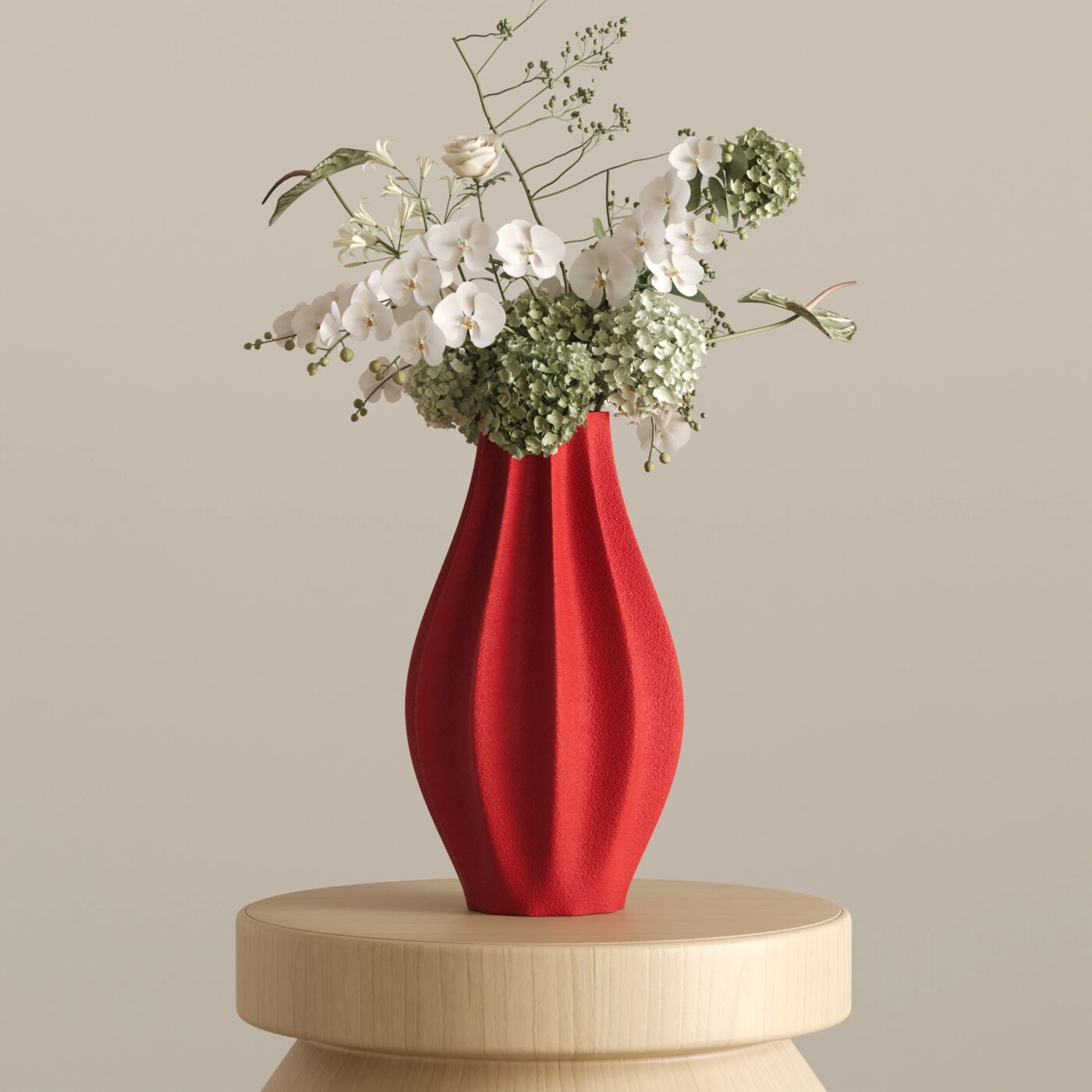 Cure Dekoratif Vazo – Chinese Red