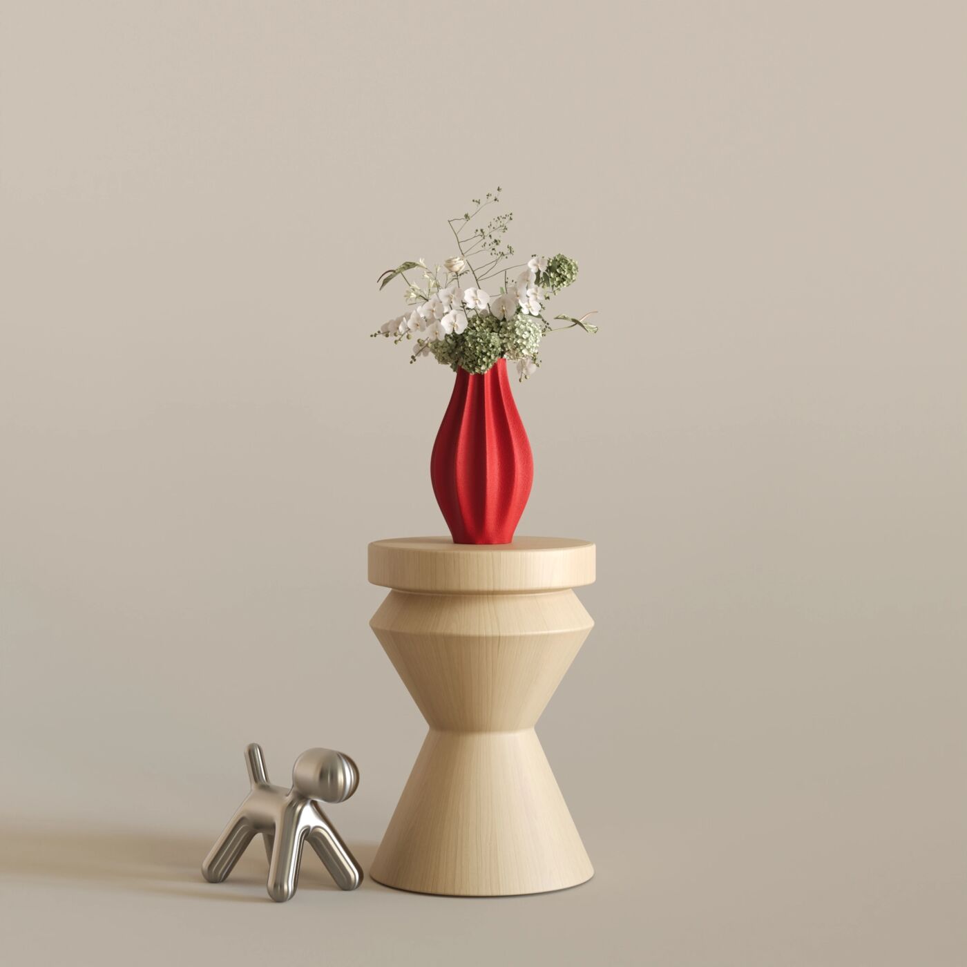 Cure Dekoratif Vazo – Chinese Red