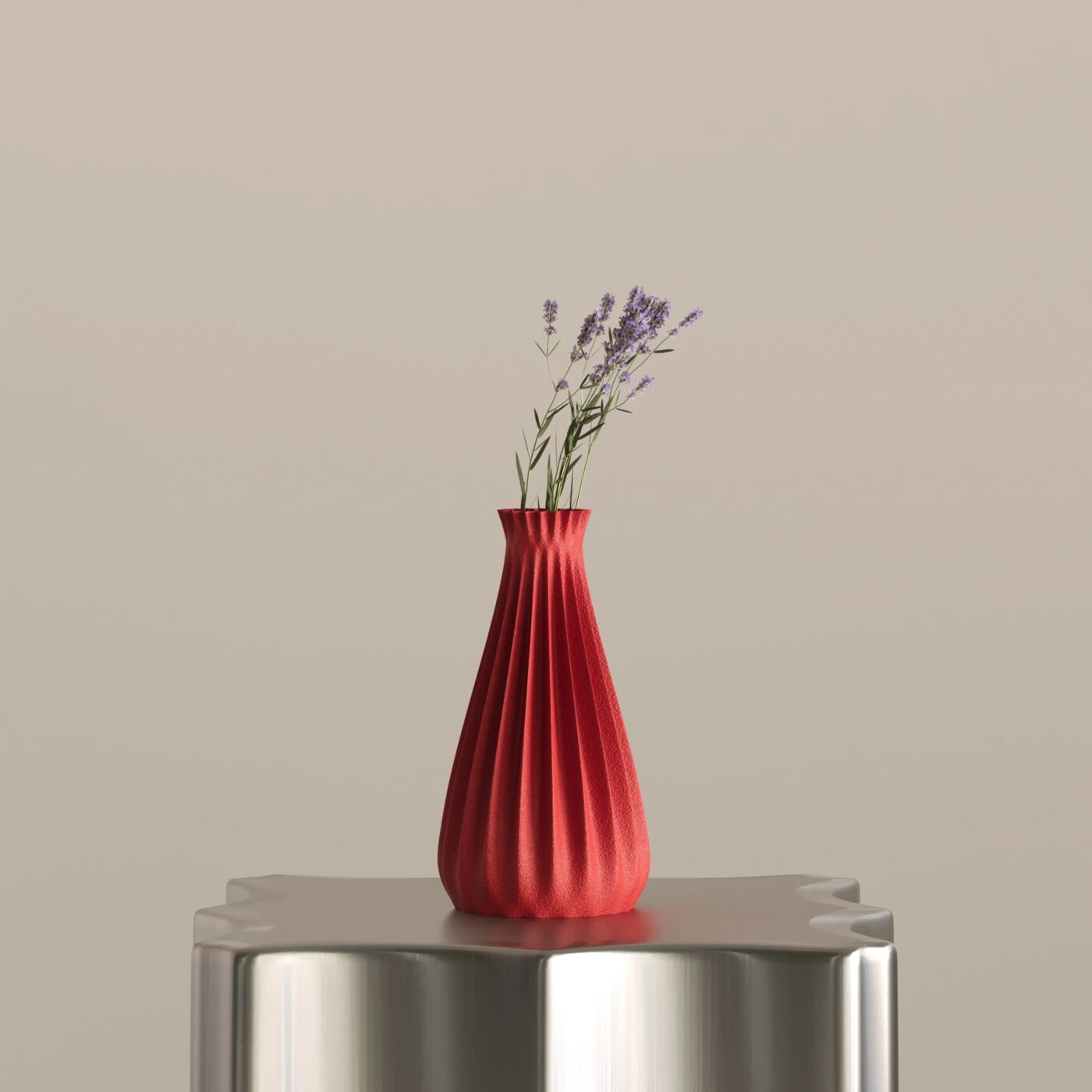 Shiver Dekoratif Vazo – Chinese Red