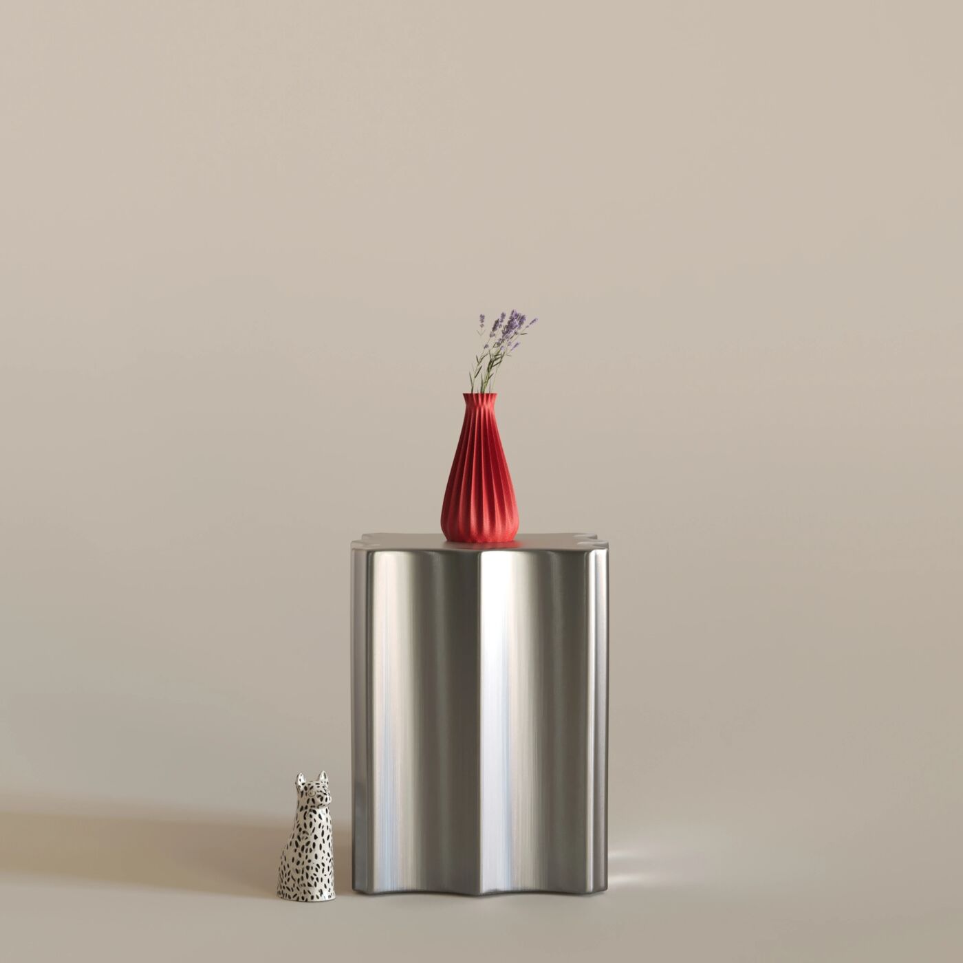 Shiver Dekoratif Vazo – Chinese Red