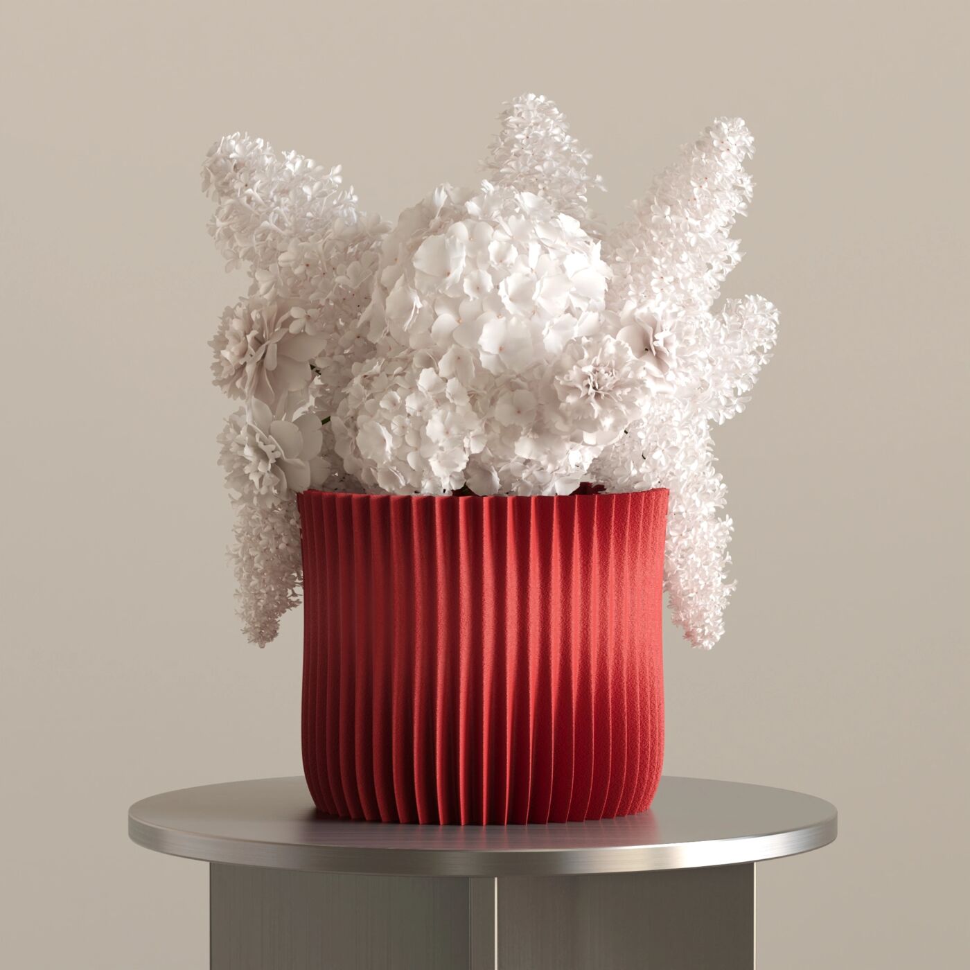 Glaze Dekoratif Vazo – Chinese Red