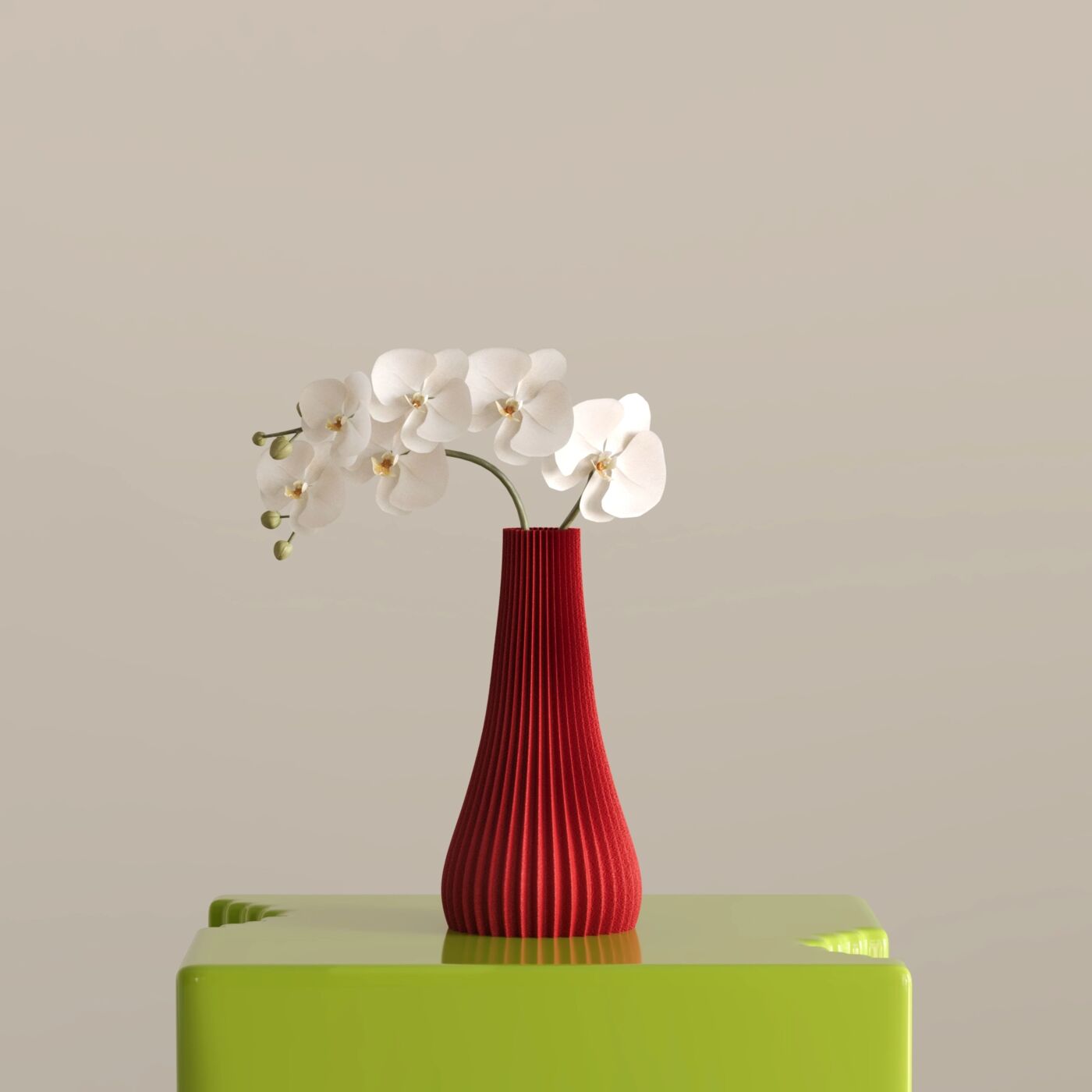 Silt Dekoratif Vazo – Chinese Red