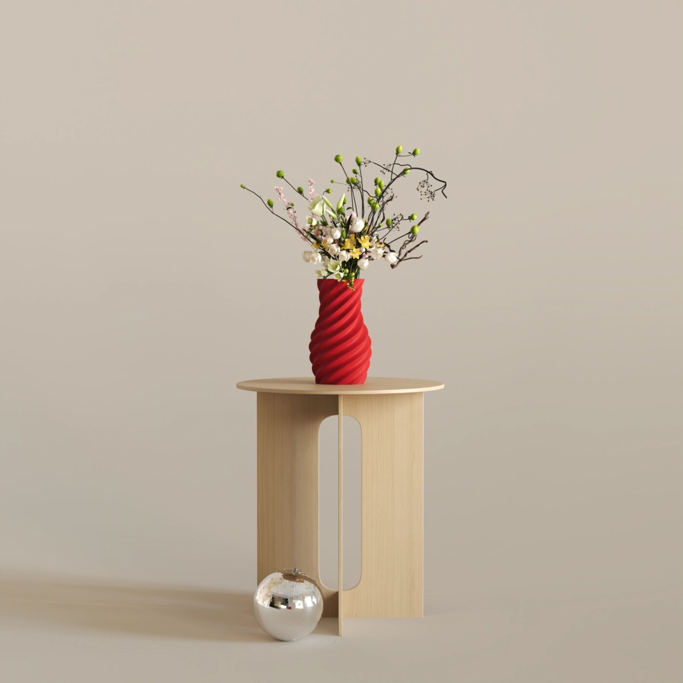 Drip Dekoratif Vazo – Chinese Red