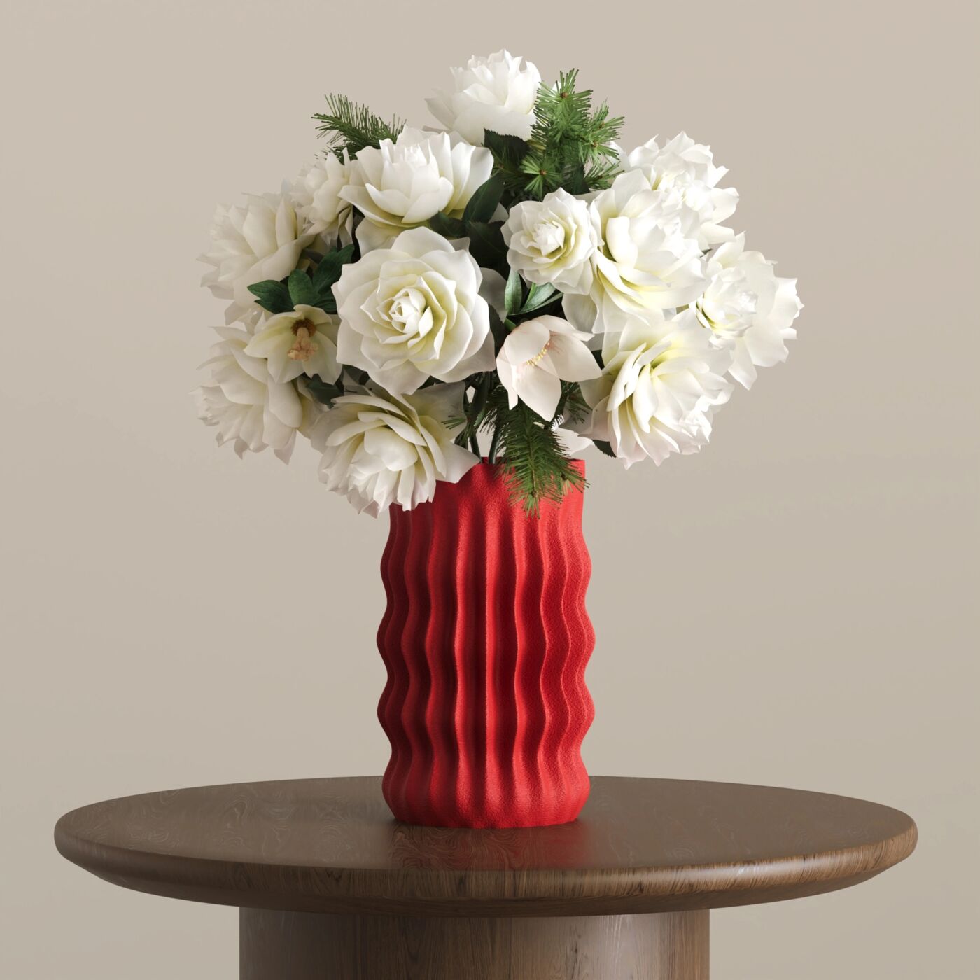 Spur Dekoratif Vazo – Chinese Red