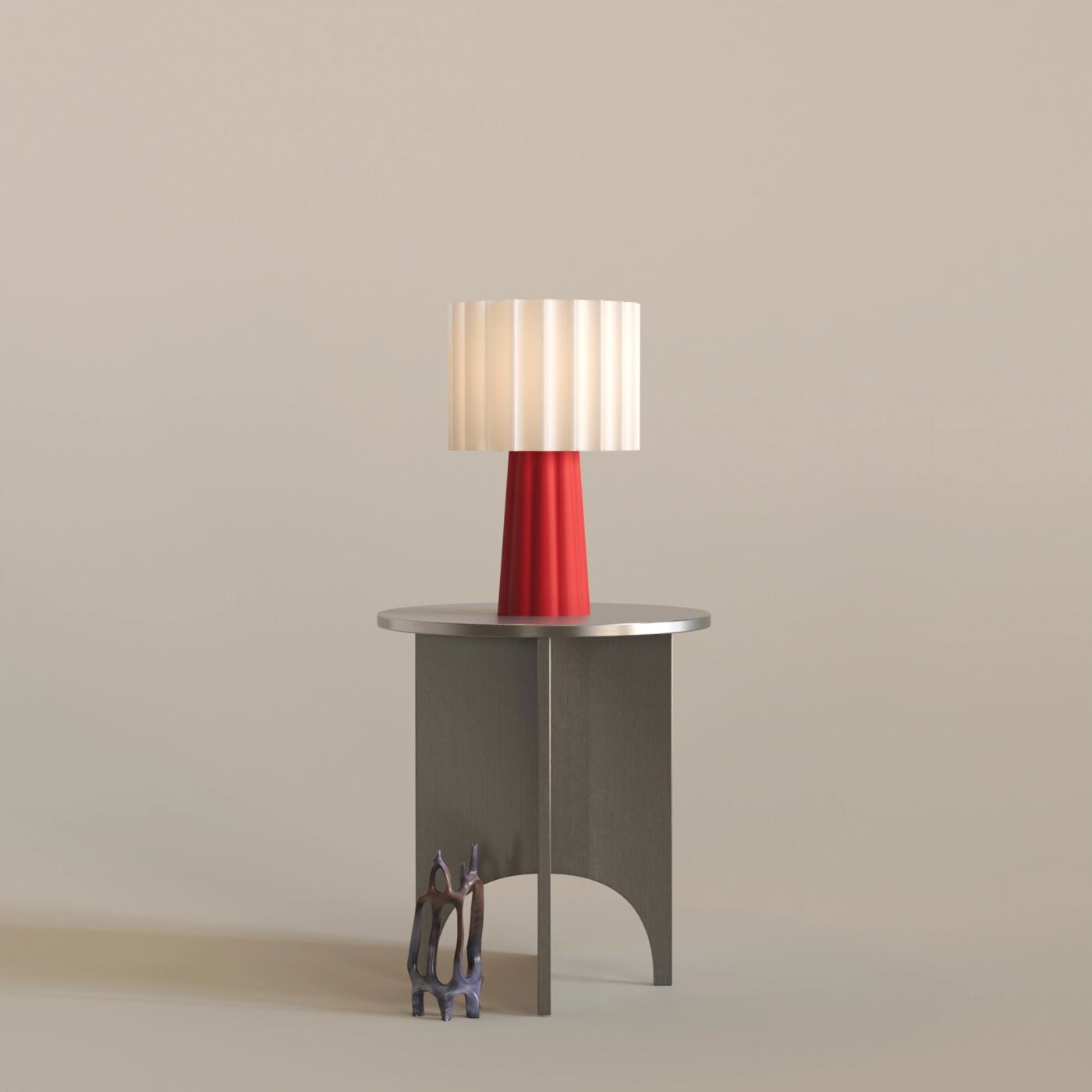 Rune Dekoratif Masa Lambası – Chinese Red