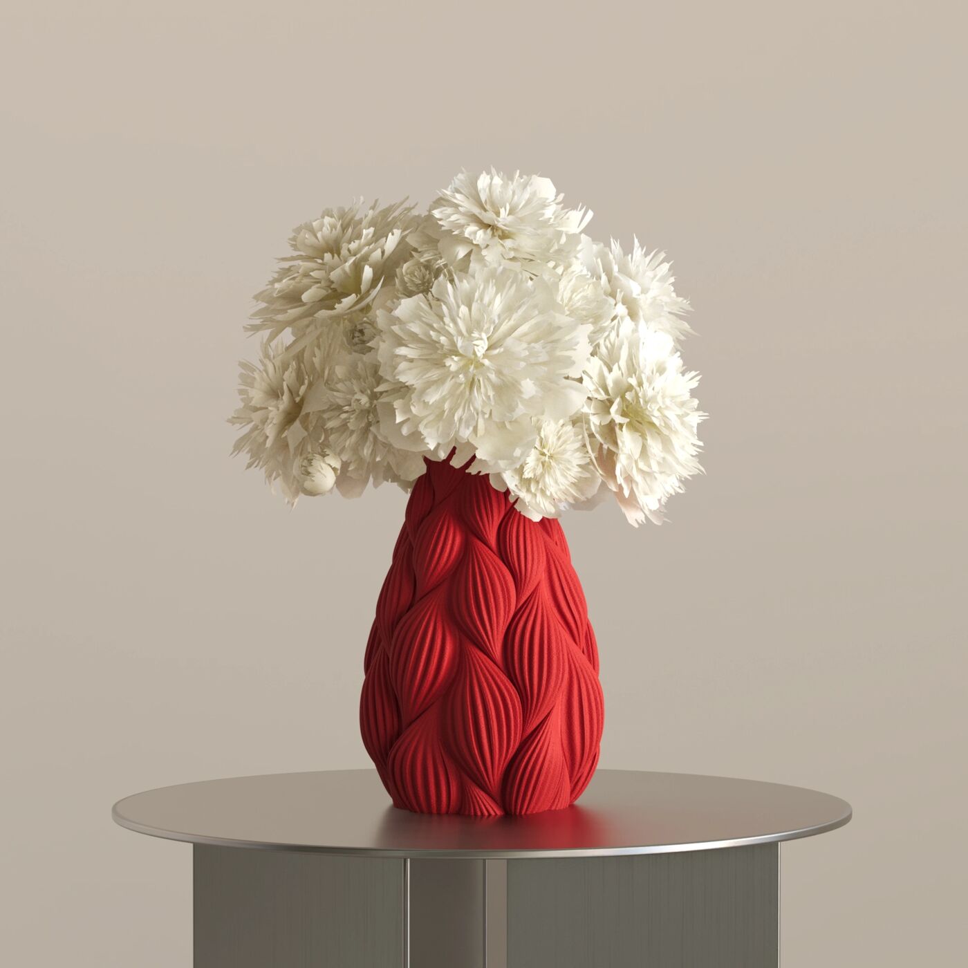 Splot Decorative Vase – Chinese Red