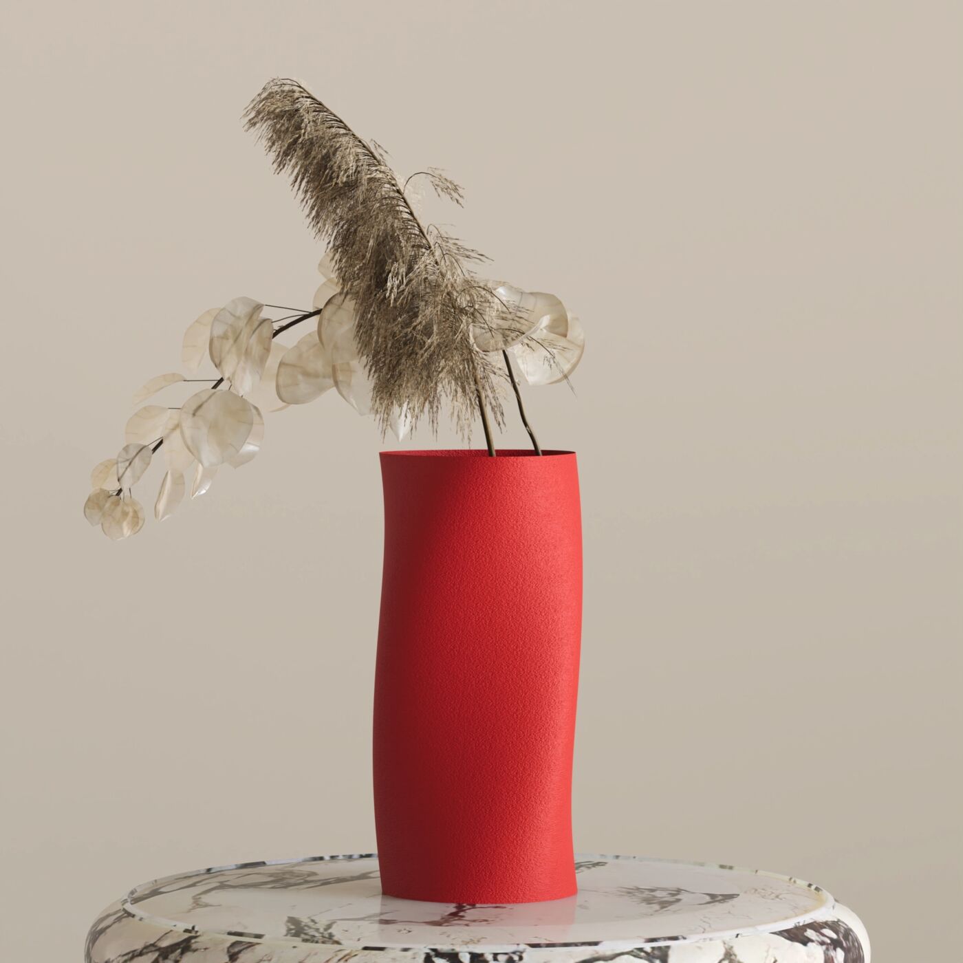 Pore Decorative Vase – Chinese Red