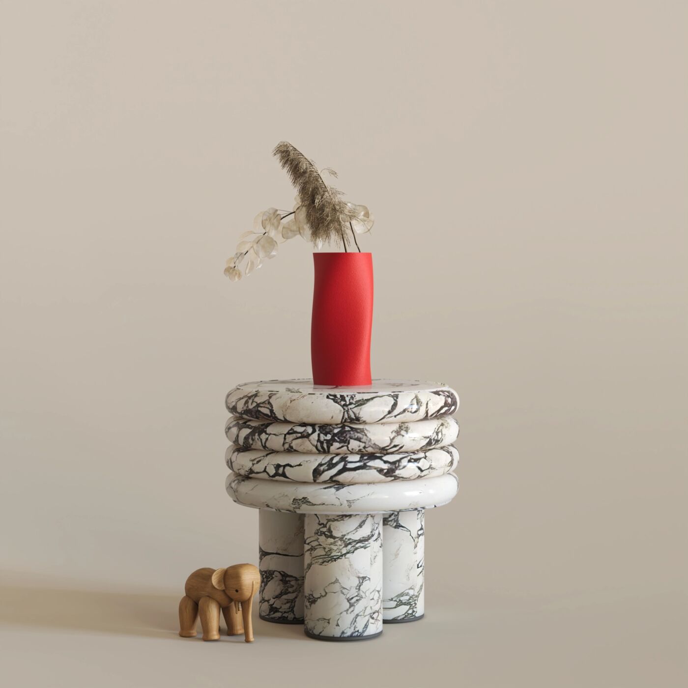 Pore Decorative Vase – Chinese Red