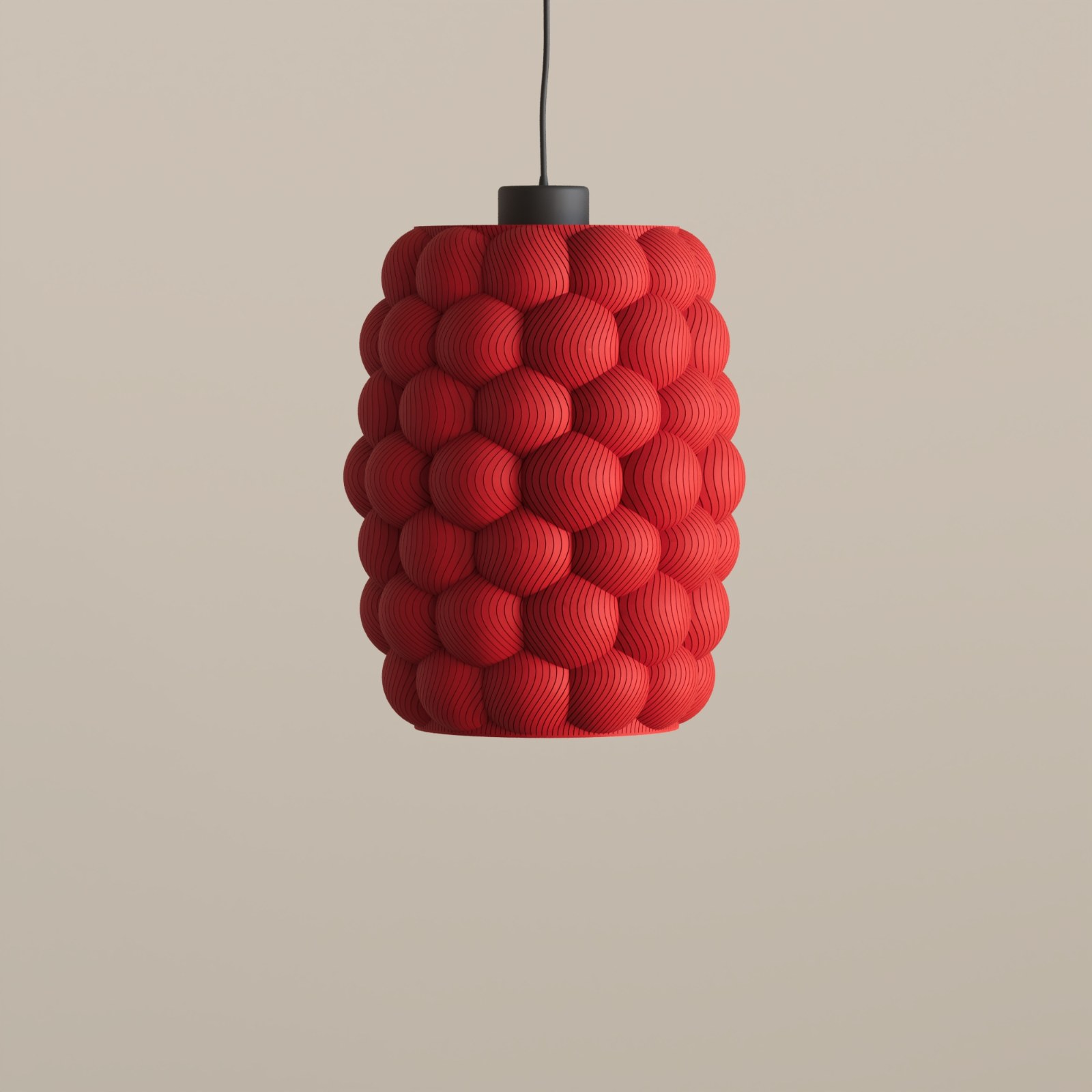 Boucle Dekoratif Sarkıt Lamba – Chinese Red