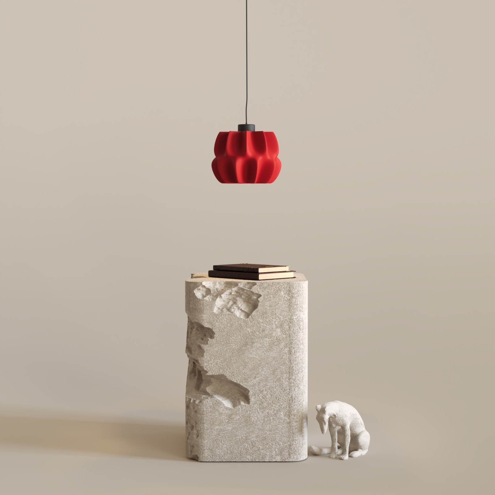 Azhur Dekoratif Sarkıt Lamba – Chinese Red